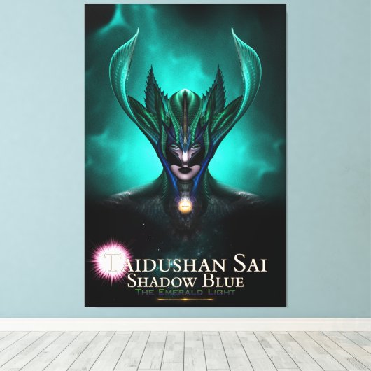 Taidushan Sai Shadow Blue TEL Canvas afdrukken (Insitu (Houten vloer))