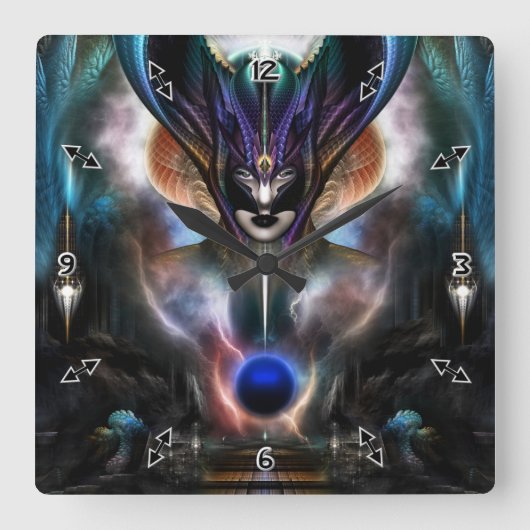 Taidushan Sai Spirit Power WD Vierkante Klok (Voorkant)