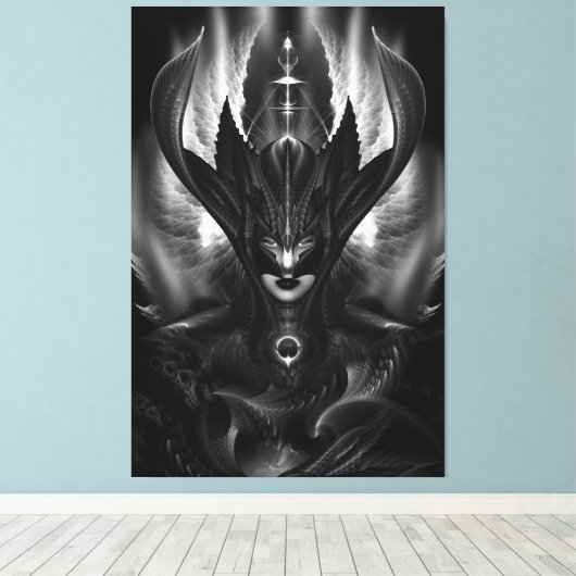 Taidushan Sai Talons of Time BlackSun Canvas Print (Insitu (Houten vloer))