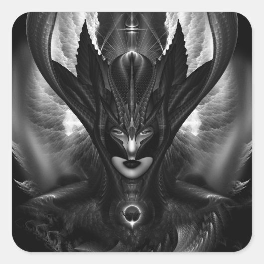 Taidushan Sai TOT BlackSun Square Sticker (Voorkant)