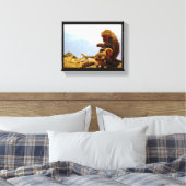 Taif Baboons Canvas Afdruk (Insitu (Slaapkamer))