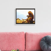 Taif Baboons Canvas Afdruk (Insitu (Woonkamer))