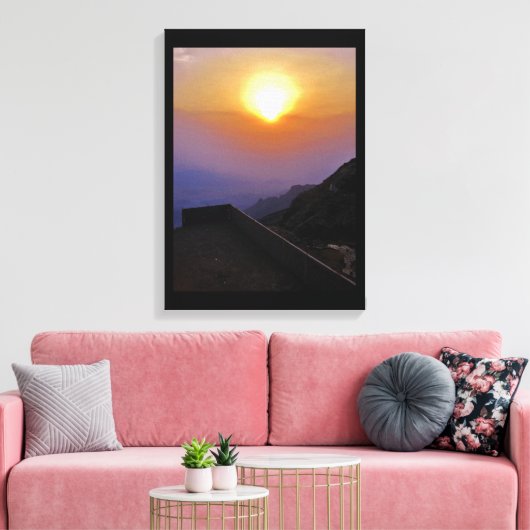 Taif Sunset Canvas Afdruk (Insitu (Woonkamer))