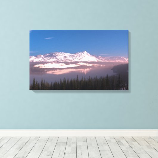 Taiga (Ochtend) Canvas Afdruk (Insitu (Houten vloer))