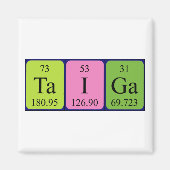 Taiga periodieke tabelnaam magneet (Voorkant)