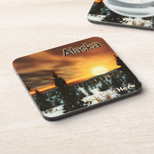 Taiga Sun - Alaska Bier Onderzetter (Linkerzijde)