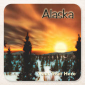 Taiga Sun - Alaska Kartonnen Onderzetters (Voorkant)