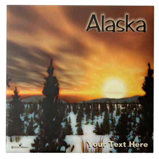 Taiga Sun - Alaska Tegeltje (Voorkant)