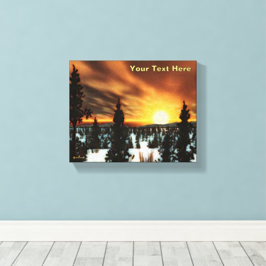 Taiga Sun Canvas Afdruk (Insitu (Houten vloer))