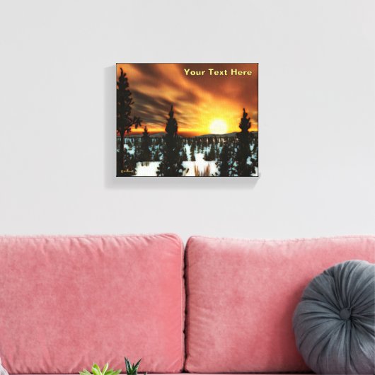 Taiga Sun Canvas Afdruk (Insitu (Woonkamer))