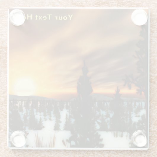 Taiga Sun Glazen Onderzetter (Achterkant)