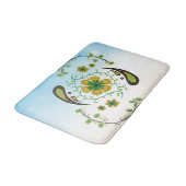 Taiji Flower – Green & Yellow Botanical Art Badmat (Gekanteld)