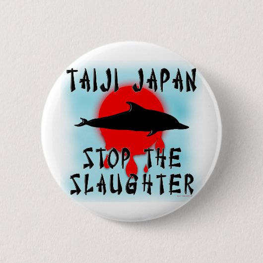 Taiji Slaughter Ronde Button 5,7 Cm (Voorkant)