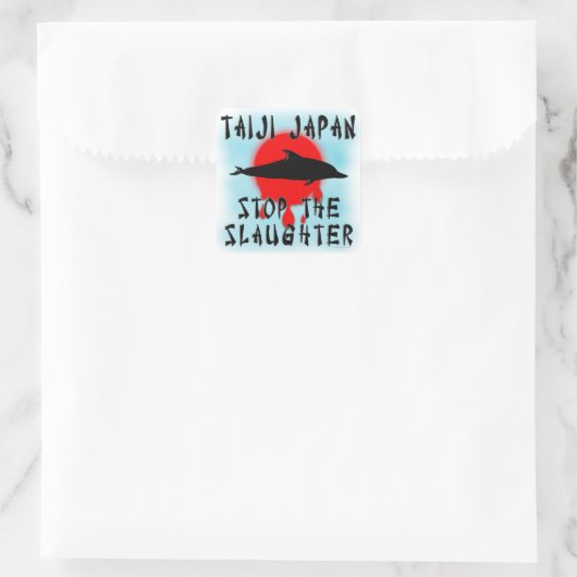 Taiji Slaughter Vierkante Sticker (Tas)