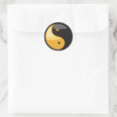 Taijitu_geel Ronde Sticker (Tas)