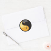 Taijitu_geel Ronde Sticker (Envelop)
