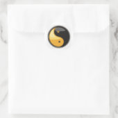 Taijitu_geel Ronde Sticker (Tas)