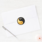 Taijitu_geel Ronde Sticker (Envelop)