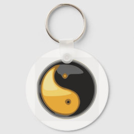 Taijitu_geel Sleutelhanger