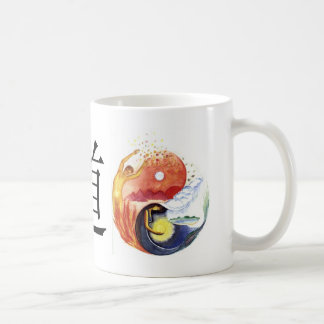 Taijitu illustreert de polariteit koffiemok