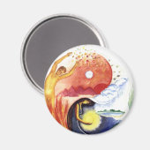 Taijitu illustreert de polariteit magneet (Voorkant / Achterkant)