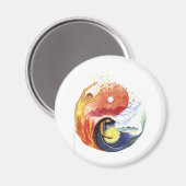 Taijitu illustreert de polariteit magneet (Voorkant / Achterkant)