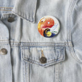 Taijitu illustreert de polariteit ronde button 5,7 cm (In situ)