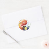 Taijitu illustreert de polariteit ronde sticker (Envelop)