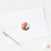 Taijitu illustreert de polariteit ronde sticker (Envelop)