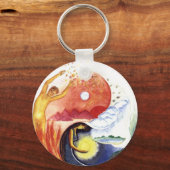 Taijitu illustreert de polariteit sleutelhanger (Voorkant)