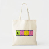 Taiki periodieke tabelnaam canvas tas (Voorkant)