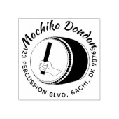 Taiko Drum Gifts Retouradres Stempel voor Drummers (Afrduk)