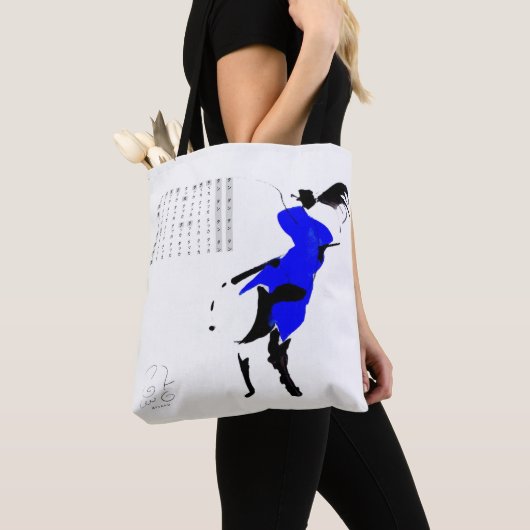 Taiko drummer canvas tas (Dichtbij)