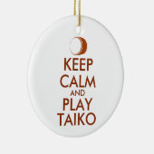 Taiko Gifts Keep Calm en Play Taiko Drum Custom Keramisch Ornament (Rechts)