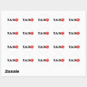 Taiko Guy (Ontwerp 1) Ronde Sticker (Vel)