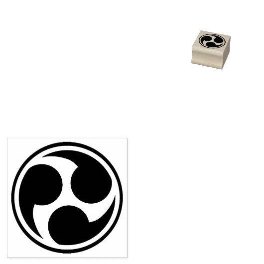 Taiko Mitsudomoe Rubberstempel (Gestempeld)