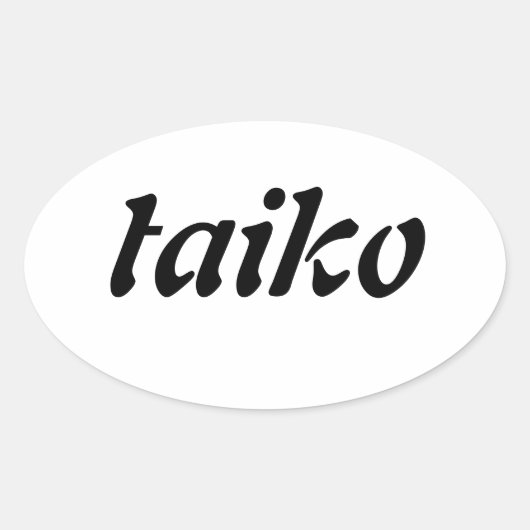Taiko ovale sticker (Voorkant)