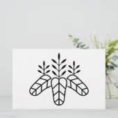 Taiko paulownia briefpapier (Staand voorkant)