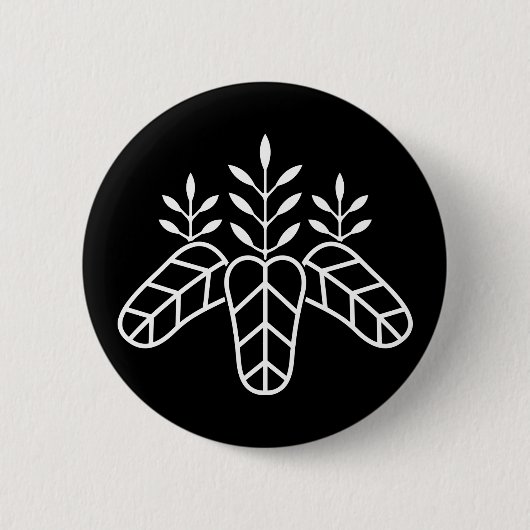 Taiko paulownia ronde button 5,7 cm (Voorkant)