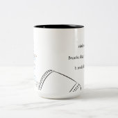 Taiko smelt als Geweldige (Haiku & Art) Tweekleurige Koffiemok (Center)