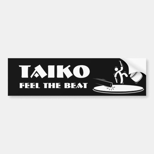 Taiko - Voel het Beat - Bumpersticker (Voorkant)