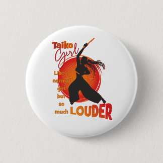TaikoGirl Loud (dreadlocks) Ronde Button 5,7 Cm