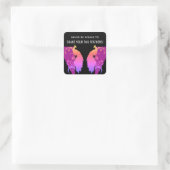 Tail Feathers Inspirerend Square Sticker (Tas)