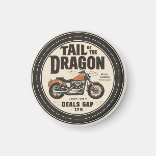 Tail of the Dragon Deals 318 bochten roadtrip Magneet