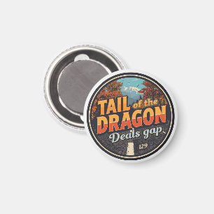 Tail of the Dragon Deals 318 bochten roadtrip Magneet