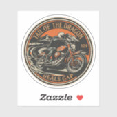 Tail of the Dragon Deals 318 curves road trip  Sticker (Vel)