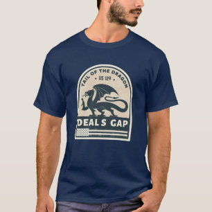 Tail of the Dragon Deals Gap Motorfiets weg gesche T-shirt