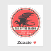 Tail of the Dragon Deals Gap Motorrit  Sticker (Vel)