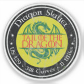Tail of the Dragon Road US 129 Motorcycle 01 Sticker (Voorkant)