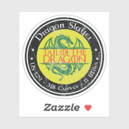 Tail of the Dragon Road US 129 Motorfiets 01 Sticker